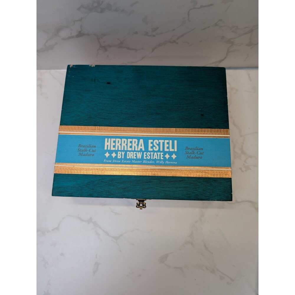 Herrera Esteli Cigar Box Drew Estate Wood Box Brazilian Maduro